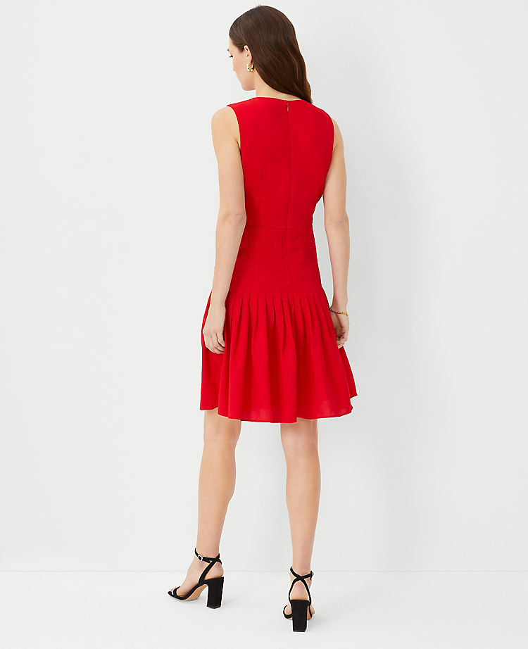 Pleated Flare Dress