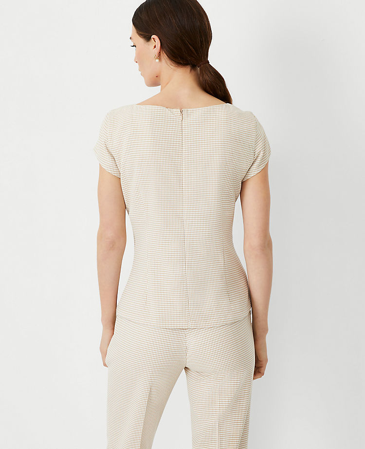 Houndstooth Pocket Top