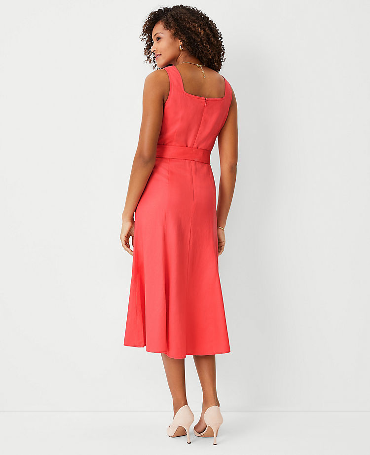 Belted Flare Dress