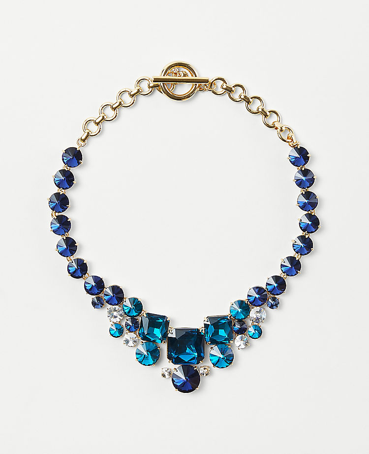 Crystal Emerald Cut Statement Necklace