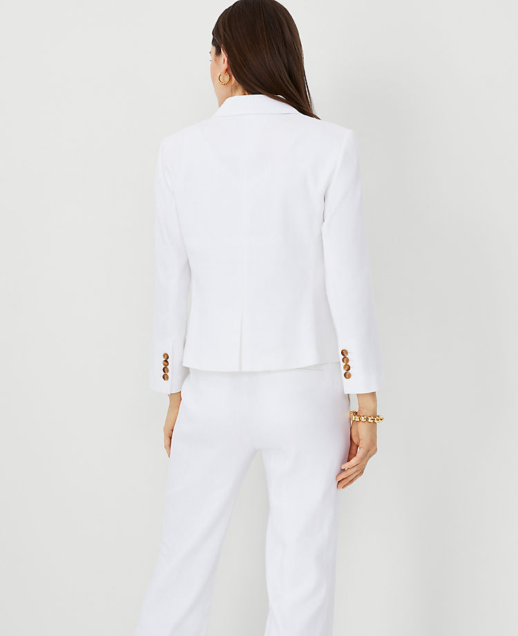 The Shorter Two Button Blazer in Linen Blend