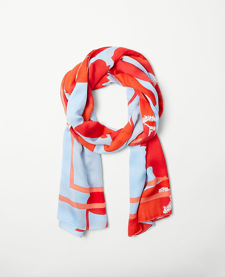 Floral Tassel Scarf