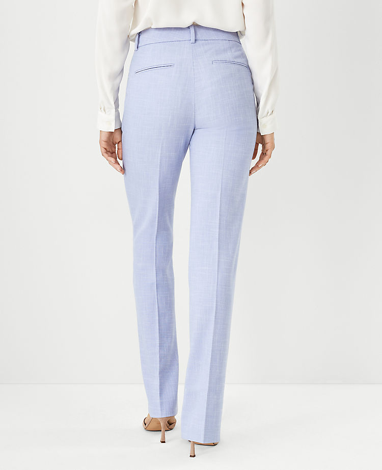 The Sophia Straight Pant in Cross Weave - Curvy Fit