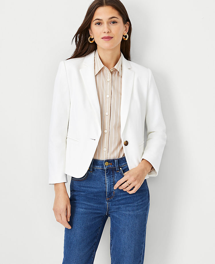 The Newbury Blazer in Knit Twill