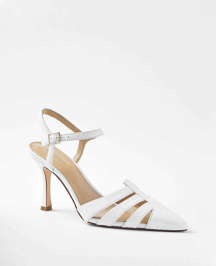 Strappy Leather Pumps
