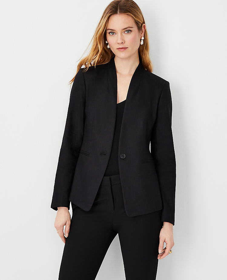 The Cutaway Blazer in Linen Blend