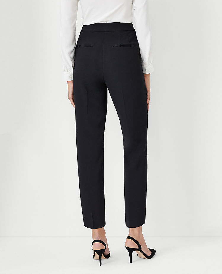 The Side Zip Eva Ankle Pant in Fluid Crepe