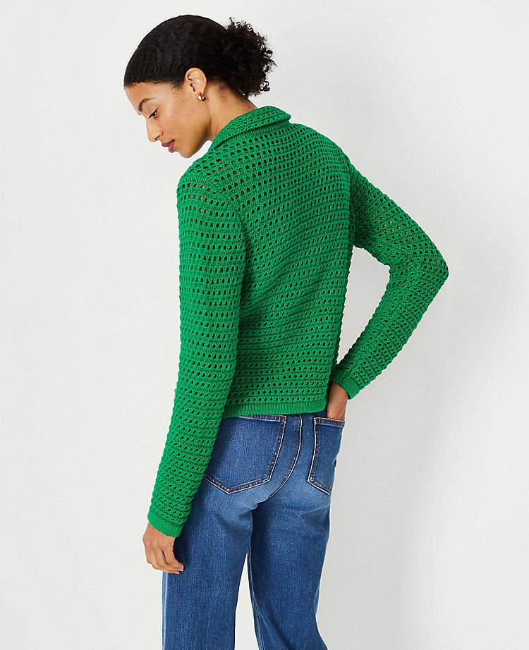 Geo Stitch Sweater Jacket