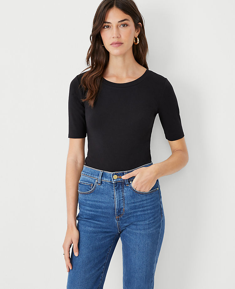 Stretch Cotton Tee