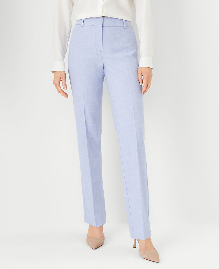 The Sophia Straight Pant in Cross Weave