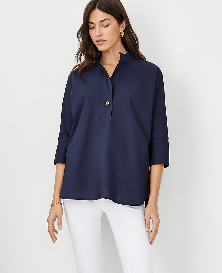 Poplin Dolman Tunic Shirt