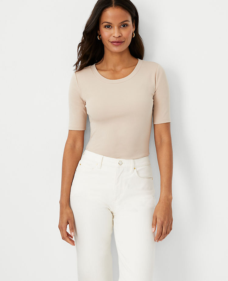 Stretch Cotton Tee