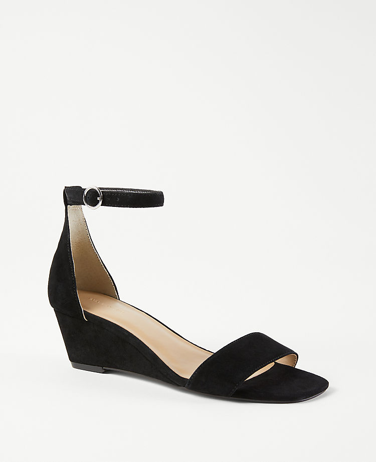 Suede Wedge Sandals