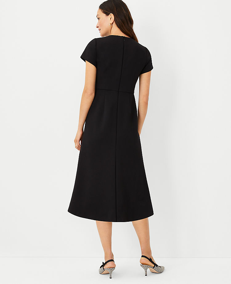 The Midi Flare Dress in Double Knit