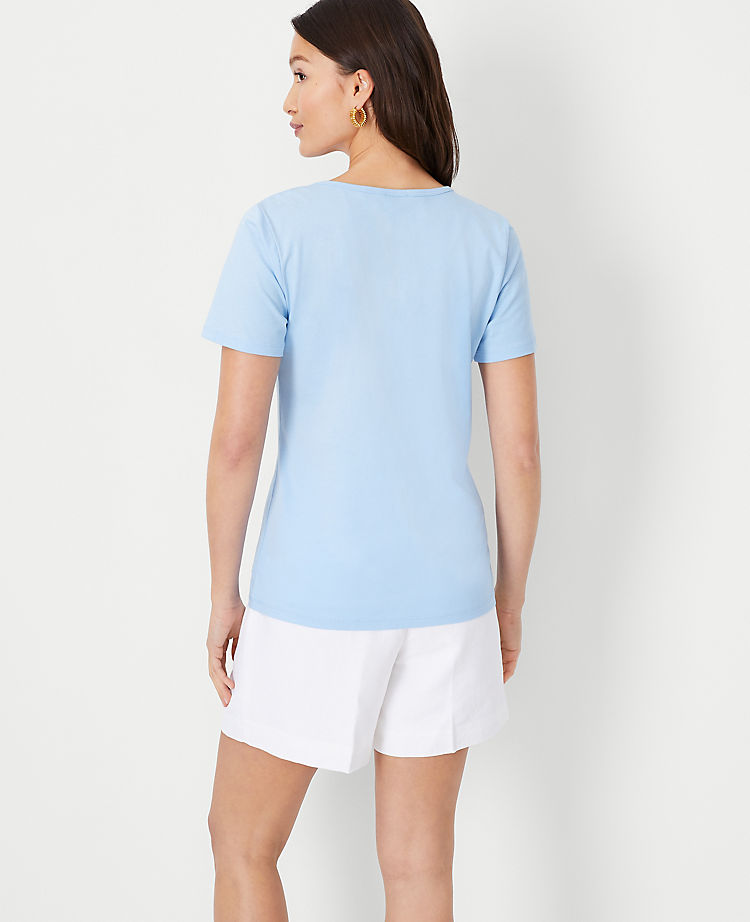 Pima Cotton V-Neck Tee
