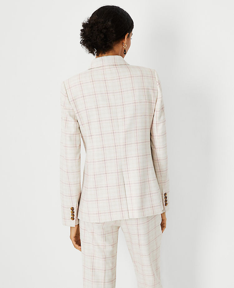 The Tailored Double Breasted Blazer in Plaid
