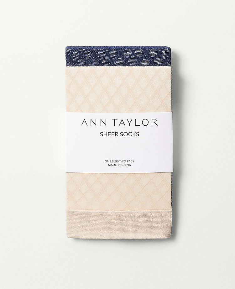 Geo Sheer Crew Sock Set