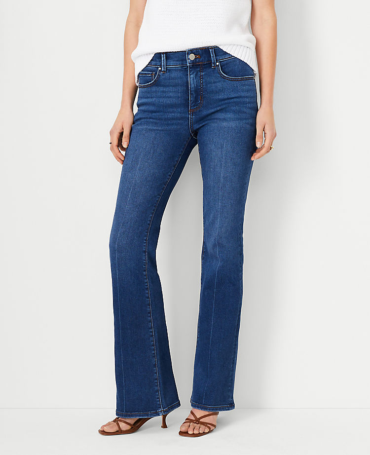 Sculpting Pocket Mid Rise Boot Cut Jeans in Classic Mid Wash