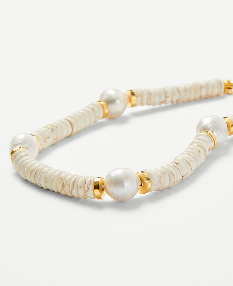Freshwater Pearl Disc Necklace