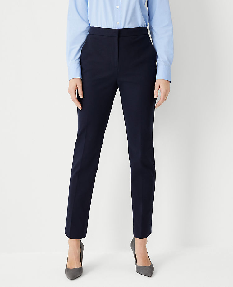 The Eva Ankle Pant in Stretch Cotton - Curvy Fit