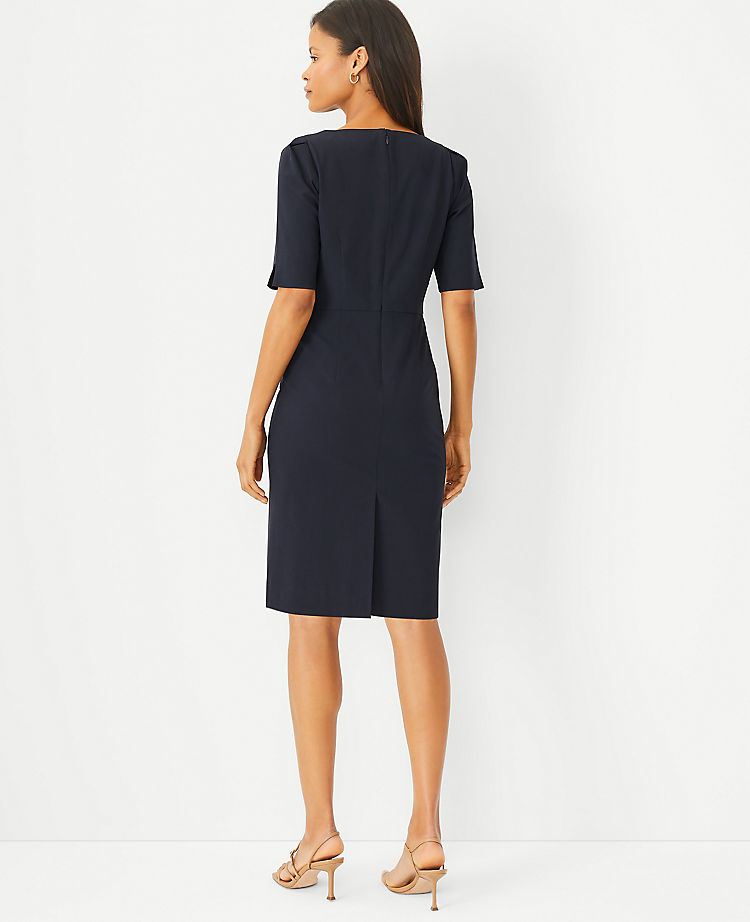 The Square Neck Sheath Dress in Seasonless Stretch