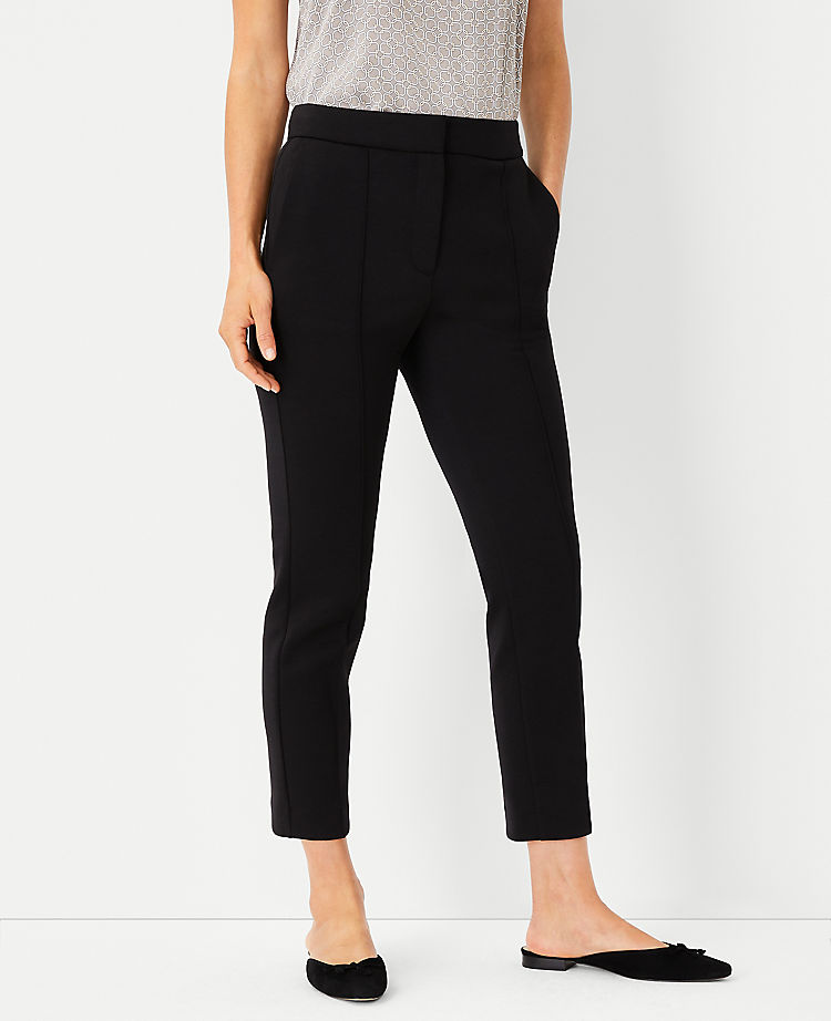 The Pintucked Eva Ankle Pant in Double Knit