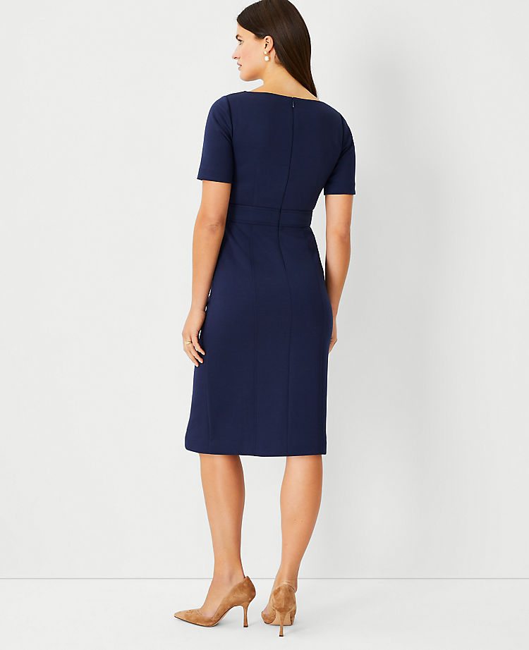 The Seamed Sheath Dress in Double Knit