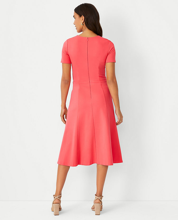 Short Sleeve Flare Dress