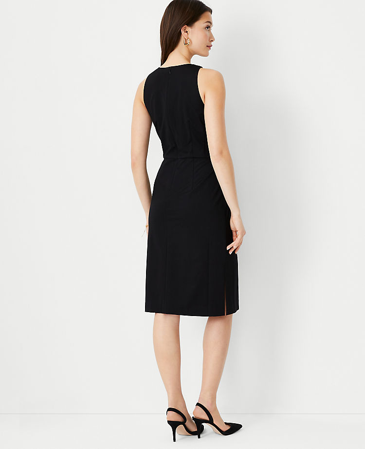The Cutaway Shoulder Tie Waist Dress in Knit