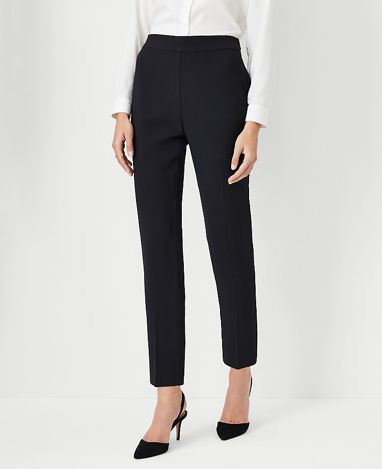 The Side Zip Eva Ankle Pant in Fluid Crepe