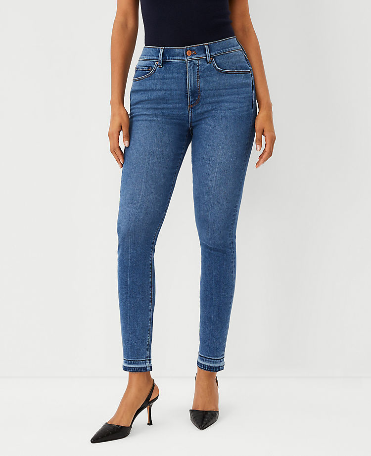 Curvy Sculpting Pocket High Rise Skinny Jeans in Classic Mid Wash
