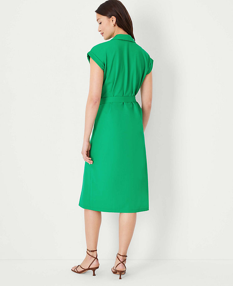 Cap Sleeve Pocket Shirtdress