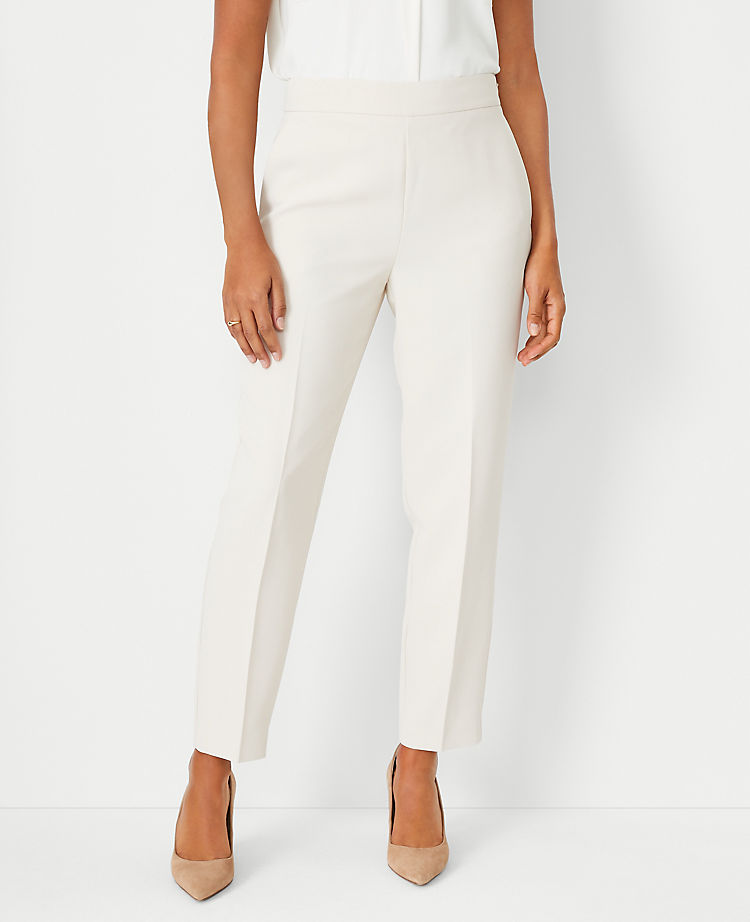 The Side Zip Eva Ankle Pant in Fluid Crepe