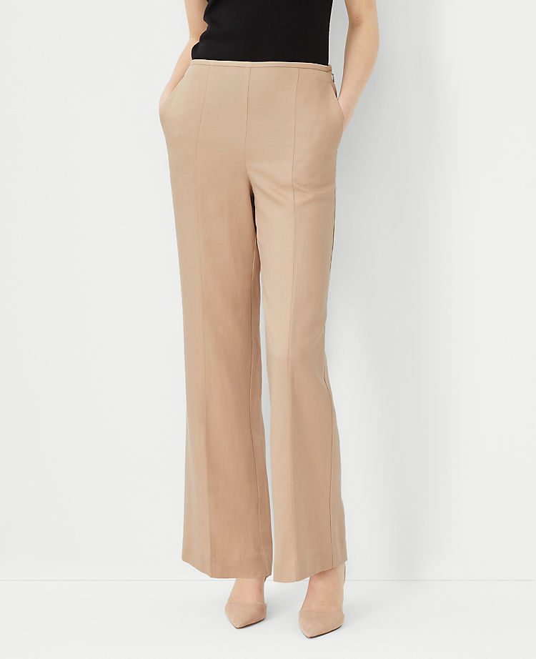 The Seamed Side Zip Straight Pant