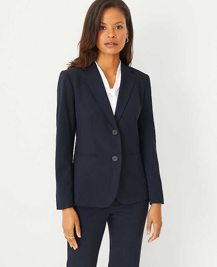 The Long Two-Button Blazer in Seasonless Stretch