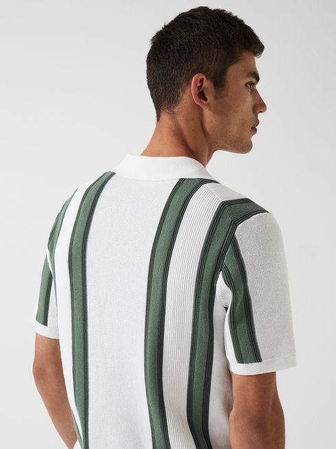 Ricco - Che Open Collar Striped Polo T-Shirt