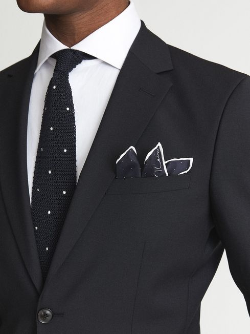 Liam Polka Dot Silk Pocket Square