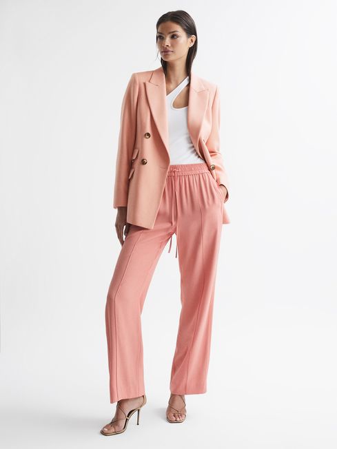 Logan Double Breasted Twill Blazer