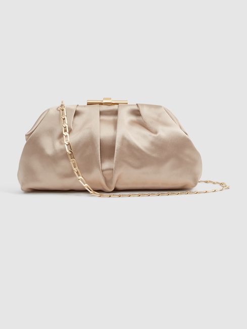 Adaline Satin Satin Clutch Bag