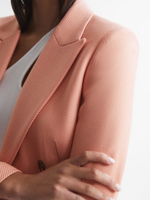 Logan Double Breasted Twill Blazer