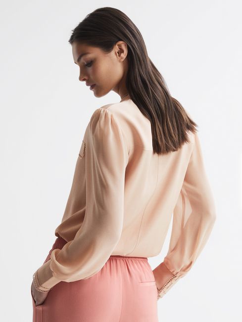 Felicia Ladder Trim Detail Blouse