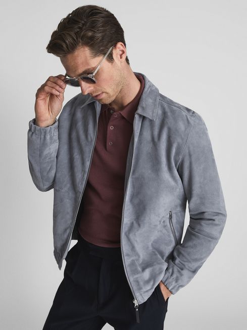 Mercury Zip Through Suede Jacket