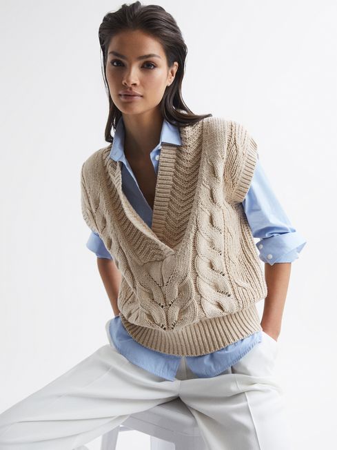 Clodah Sleeveless Cable Knit Cami