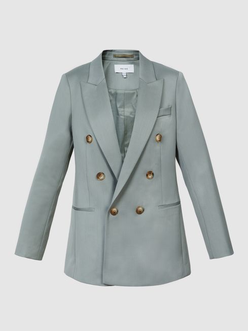 Skye Double Breasted Wool Blend Blazer