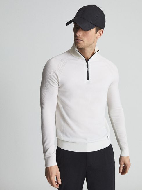 Affleck Golf Stretch Merino Zip Neck Jumper