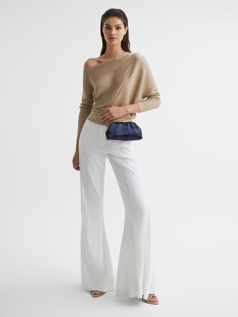 Adaline Satin Satin Clutch Bag