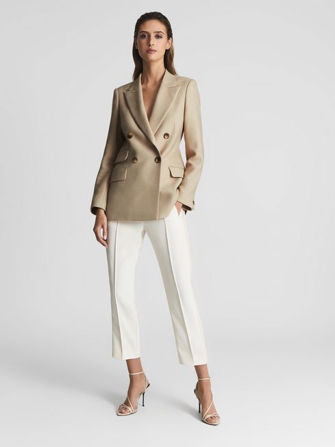 Logan Double Breasted Twill Blazer