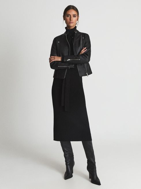 Tallis Leather Biker Jacket