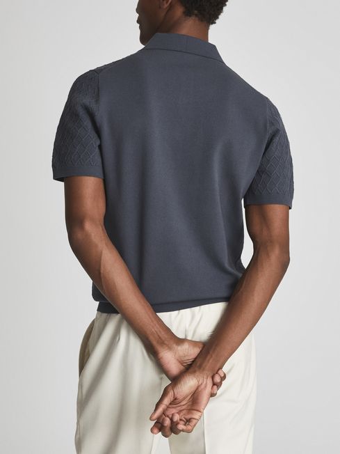 Dollar Textured Diamond Stitch Polo T-Shirt