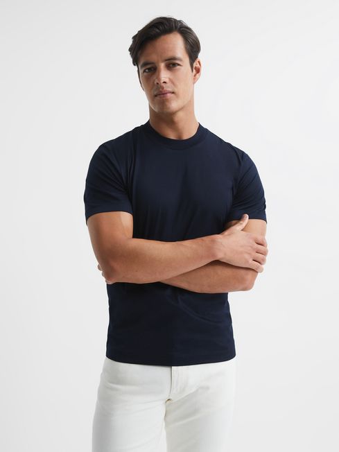 Hunter Mercerised Cotton High Neck T-Shirt